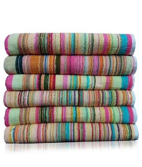 Egyptian cotton bath towels : Home Essential Cotton Bath Towels Multicolor (Set Of 6)