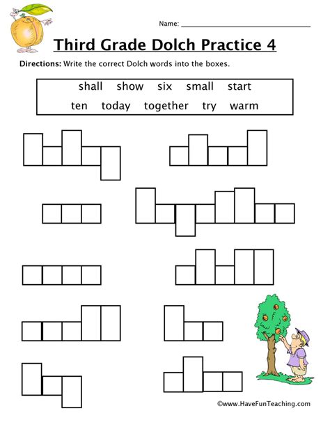 Third Grade Dolch Sight Words Bmp Get