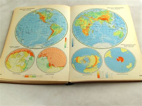 Vintage World Map Atlas From 70s School World Atlas Vintage Etsy