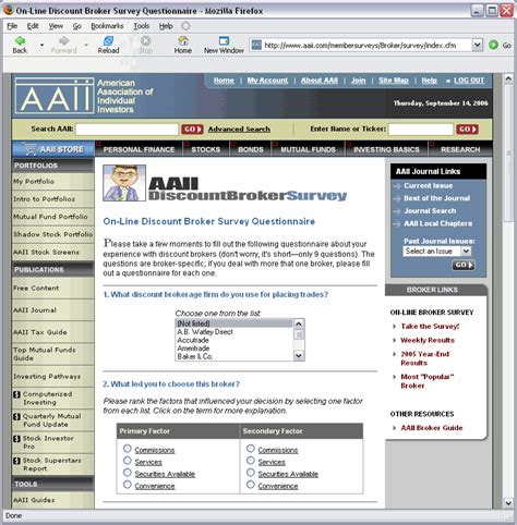 On Line Broker Survey Aaii