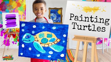 How To Paint A Turtle Painting With A Twist Kids Painting Video