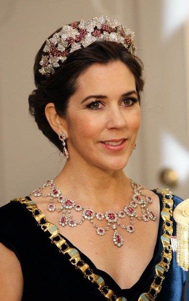 Hrh The Crown Princess Mary Of Denmark Wearing So Elegantly Her Ruby