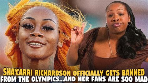 Sha Carri Richardson OFFICIALLY Gets Banned From The Olympics And Her