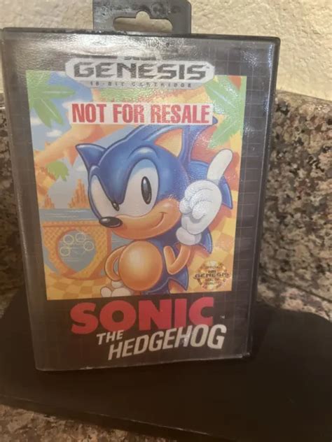 Vintage Sega Genesis Sonic The Hedgehog Video Game With Case With