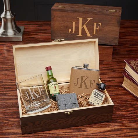 Classic Monogram Custom Whiskey Gift Set for Men