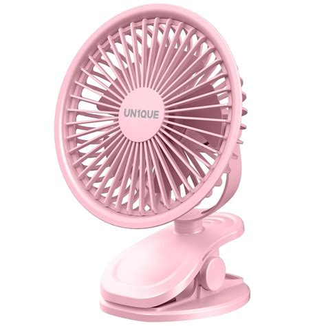Un1que Portable Clip On Fan Battery Operated 6 Inch Powerful Usb Table Fan 3 Speed Quiet