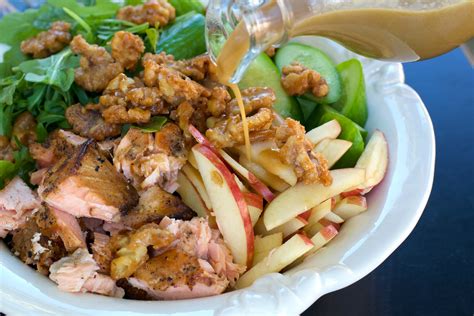 We use cucumber slices as the base for these bites to provide lots of crunch and interesting, contrasting flavors. Applewood Smoked Salmon Salad - What the Forks for Dinner?