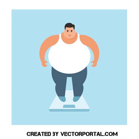 Fat Man On Scale Royalty Free Stock Svg Vector And Clip Art