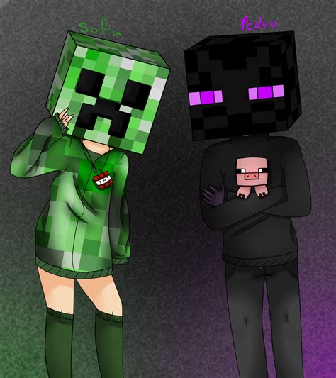 Minecraft Enderman And Creeper Girl