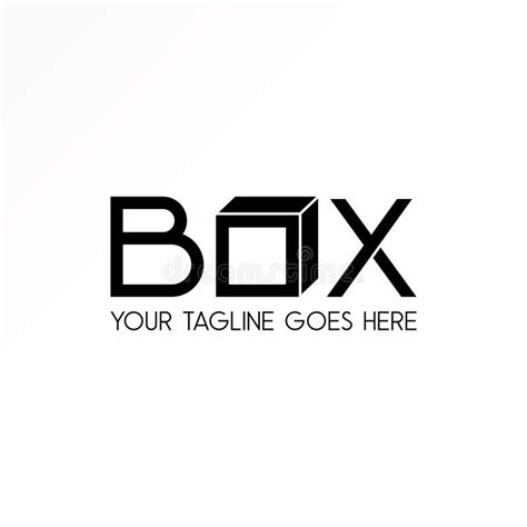 Box Logo Box Lettering Design Box Image 3d Concept Stock Vector