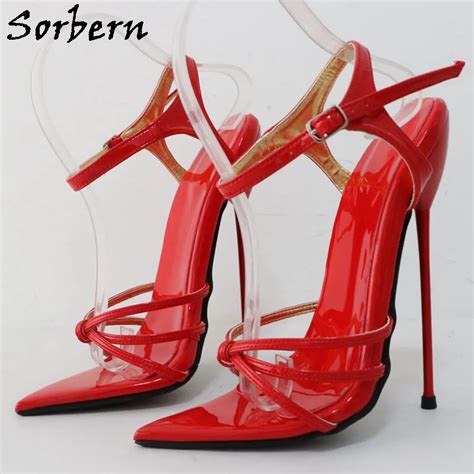 Sorbern Sexy 14cm 16cm Steel Stilettos Heels Sandals For Women Night Club Dance Shoes High Heels