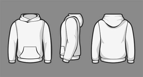 Hoodie Template Views Stock Illustration Download Image Now Hooded