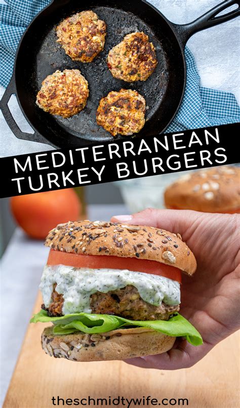 Mediterranean Turkey Burgers With Feta The Schmidty Wife