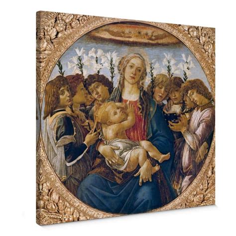 Botticelli Madonna With Child And Eight Angels Canvas Print Wall