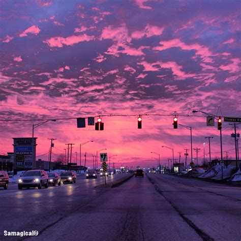 purple sunset aesthetic