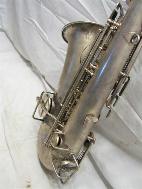 Vintage Elkhart Silver Alto Saxophone Wcase Sax Ebay