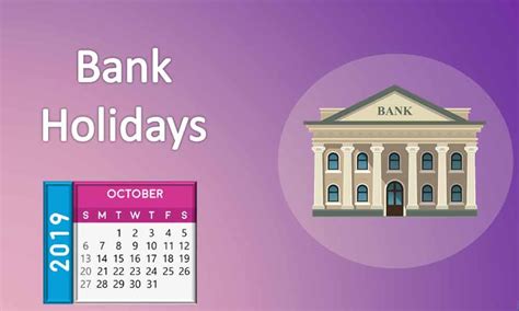 Bank Holidays In October 2019