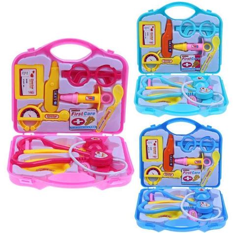 15pcs Children Pretend Set Portable Doctor Nurse Suitcase Little