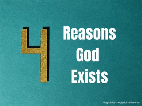 4 Reasons God Exists From The Reason For God The Public Schooled