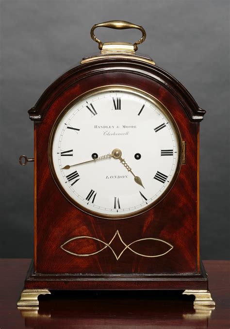Georgian Mahogany Bracket Clock By Handley And Moore London Bada