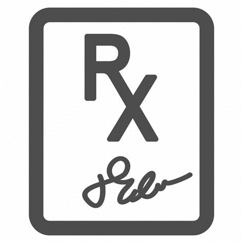 Prescription Receipt Doctor Health Medical Medicine Rx Icon