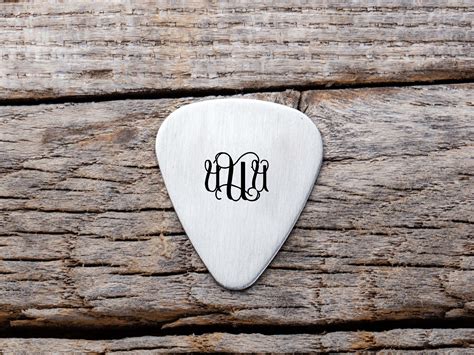 Personalized Guitar Pick With Leather Case Engraved Guitar Etsy