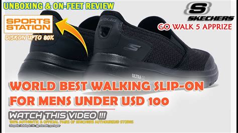 Unboxing Review On Feet SKECHERS GO WALK APPRIZE MENS CASUAL SLIP ON SHOES ORIGINAL
