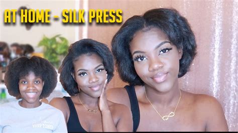 Howto Silk Press On 4c Natural Hair At Home Youtube