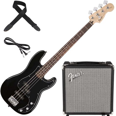 Fender Squier Affinity Series Precision Pj Bass Pack Black Squier