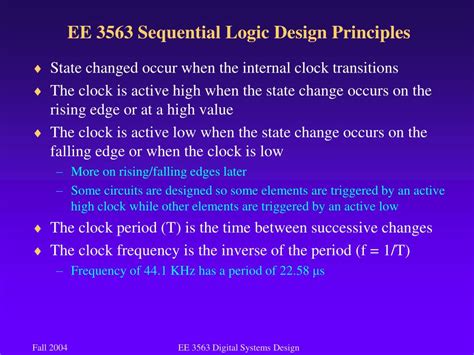 Ppt Ee 3563 Sequential Logic Design Principles Powerpoint