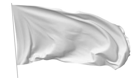 Royalty Free Blank Plain White Flag With Flagpole Waving In 21091846