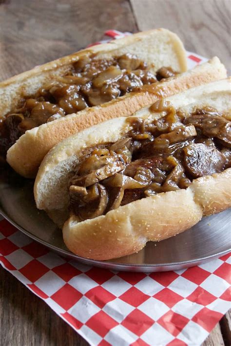 Beer Brats With Mushrooms And Onions Food Fanatic