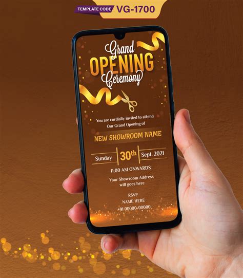 Grand Opening Invitation Maker - Showroom Opening Invitation