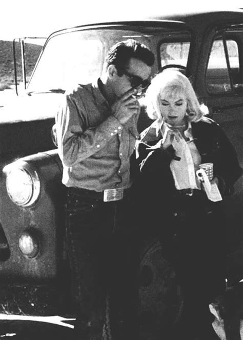 Marilyn And Montgomery Clift On The Set Of The Misfits 1960