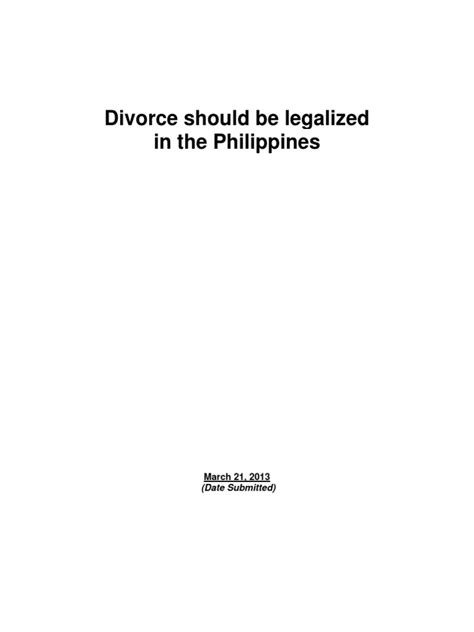 Divorce Should Be Legalized In The Philippines Divorce Marriage