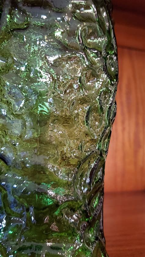 Vintage Hoosier Green Glass Vase Etsy
