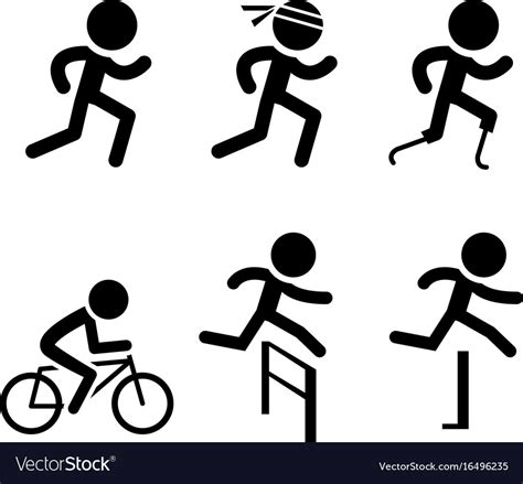 Running Icons And Symbol In Design Royalty Free Vector Image