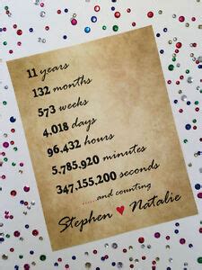 For wedding anniversary gifts and gift ideas click on the links below 11 Year Anniversary Gift For Husband From Wife 11th ...