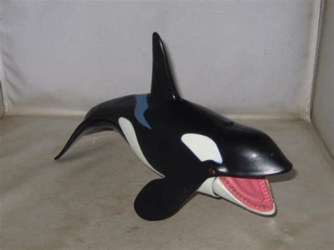 Rare 11 Chap Mai Killer Whale Toy Push Action Bite Moving Jaw Mouth