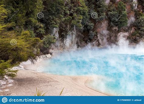 Hot Springs At Waimangu Geothermal Park Stock Image Image Of Colour