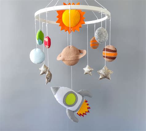 Solar System Mobile Nursery Space Crib Mobile Baby Babe Etsy