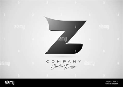 Alphabet Letter Z Icon Logo In Black Gradient Creative Design For