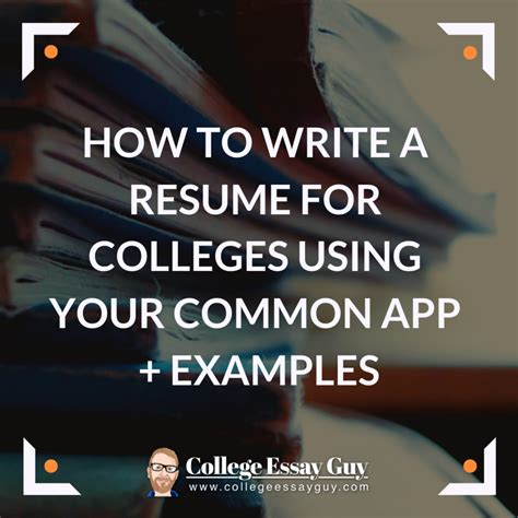 First of all, remember that your common app essay can't be longer than 650 words and your responses should be strong and responsive. How to Write a Resume for Colleges Using Your Common App ...