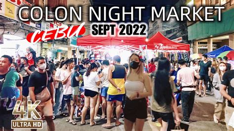 🔥[4k cebu 🇵🇭] ︎ colon night market is back walking tour cebu philippines september 2022