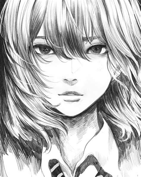 Artist Wataboku Manga Art Anime Art Girl Anime Monochrome