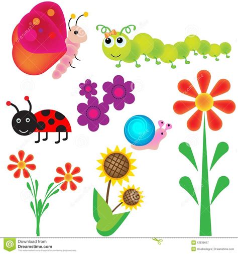 Bugs In The Garden Stock Vector Illustration Of Beauty