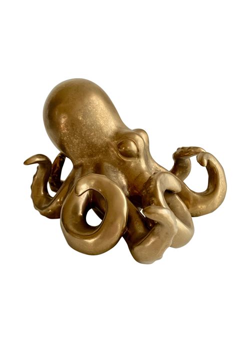 Ceramic Octopus In Gold Go Home Gabrielas