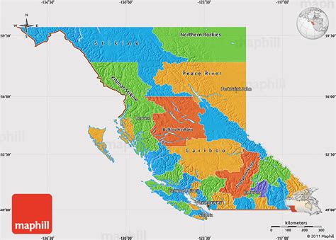 Political Map Of British Columbia