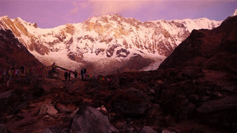 annapurna base camp abc sunrise trekking nepal youtube