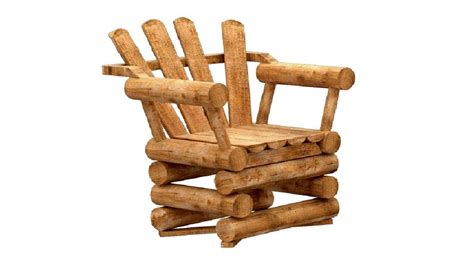 Cut rounded 2x4 lumber into four pieces, each 16 inches long. How to make rustic wooden furniture from wood logs : DIY ...